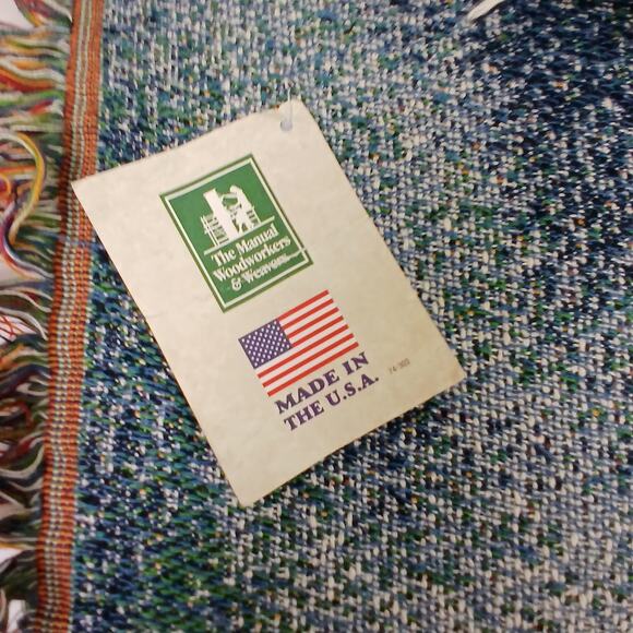 The Manual Woodworkers & Weavers VTG Chocolate Lab Tapestry Jacquard Blanket NWT - Picture 4 of 7